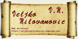 Veljko Milovanović vizit kartica
